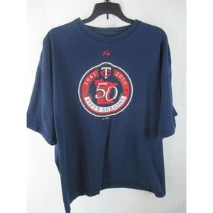 Minnesota Twins Shirt MBL Men XL Blue T Shirt 50 Years